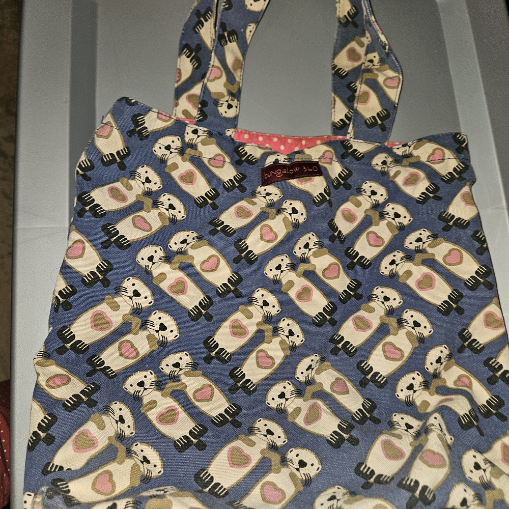 Bungalow 360 OTTERS holding Hands Tote Bag Purse